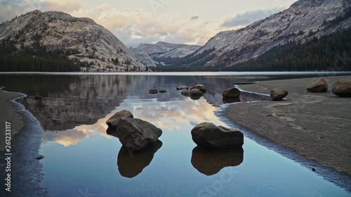 Calm stones on Tenaya Lake photo