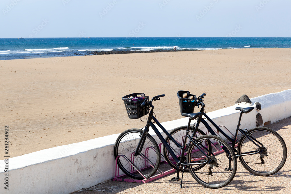 Fototapeta premium Rental bikes on Lanzarote
