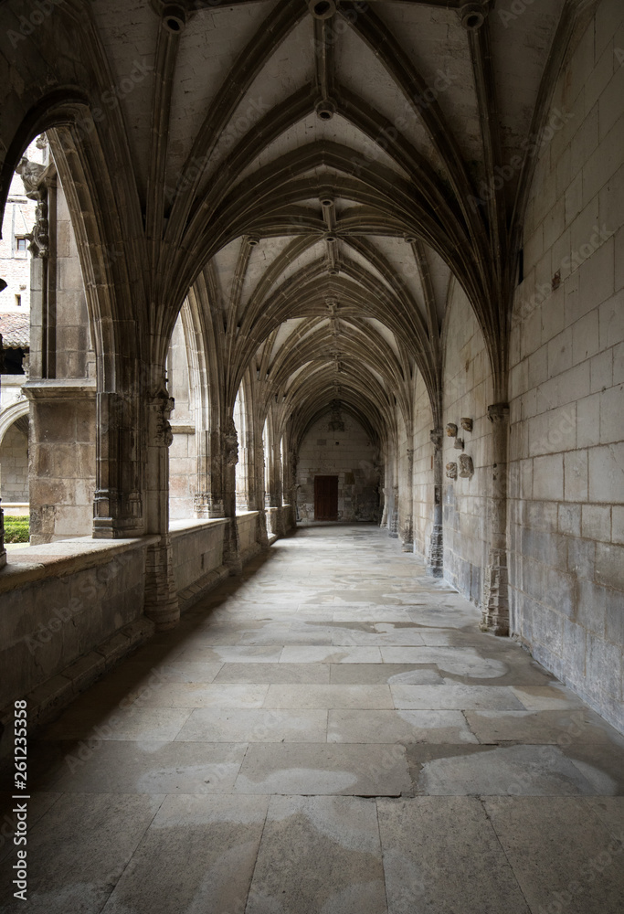 Medieval Cloister of Saint Etienne Cathedral in Cahors, Occitanie, France