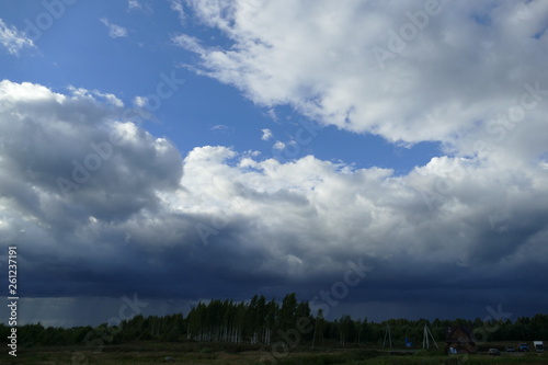 The image of clouds clouds evening sky. Natural illustration. Photography © Yuliya