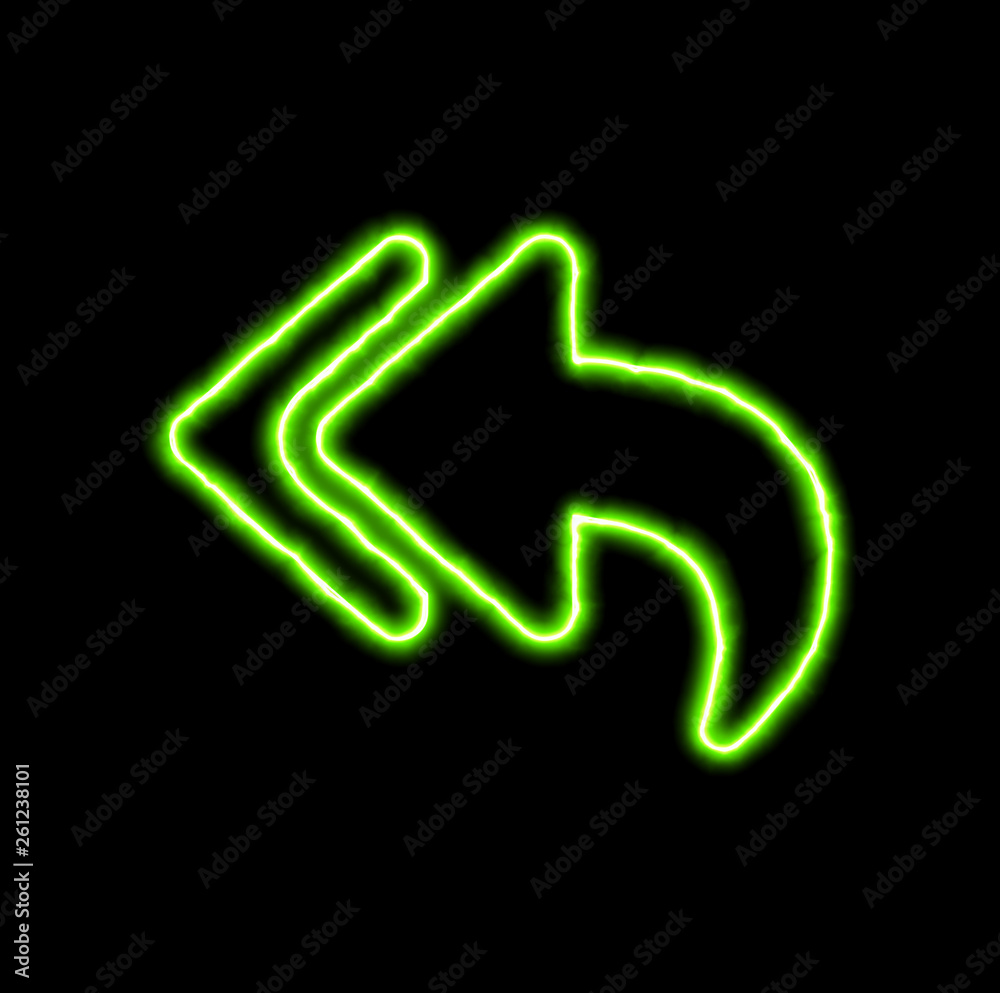 green neon symbol reply all green neon symbol reply all