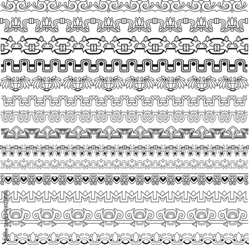 Vintage border set for design vector images