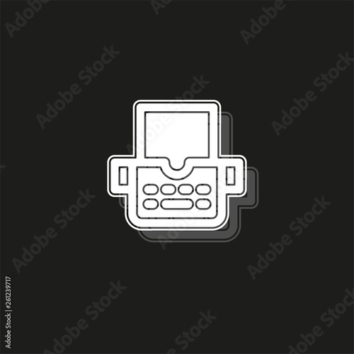 typewriter machine icon - type letter machine - keyboard typeing icon