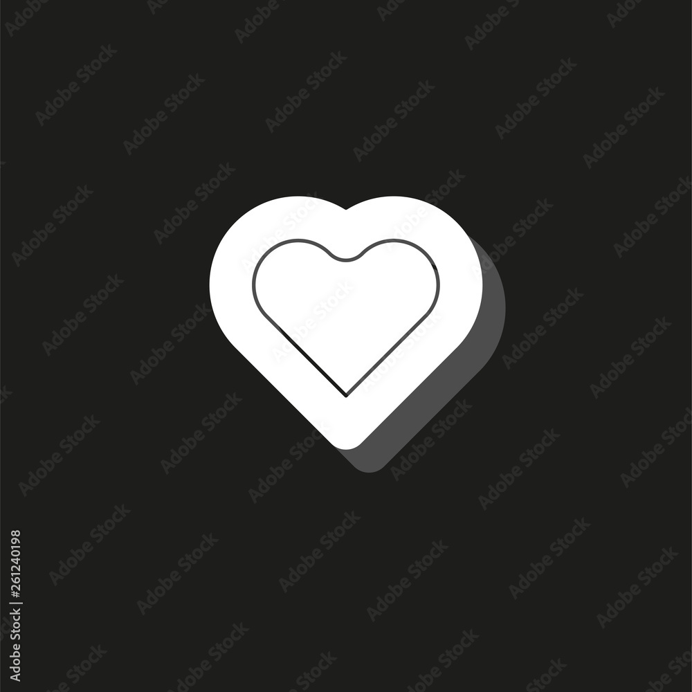 heart love icon - vector heart illustration, valentine day romantic concept isolated heart love icon - vector heart illustration, valentine day romantic concept isolated