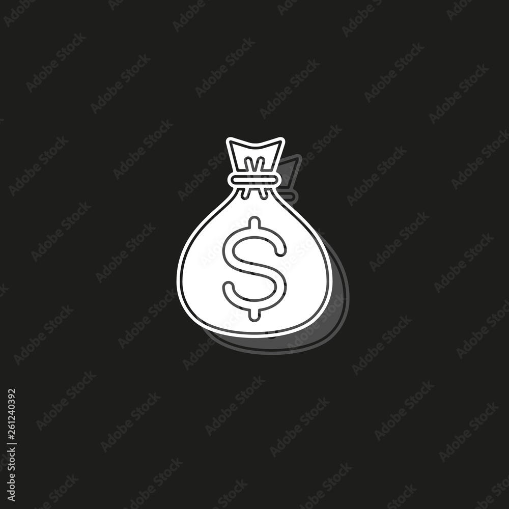 money bag icon - vector dollar sign - banking cash - finance investment icon money bag icon - vector dollar sign - banking cash - finance investment icon