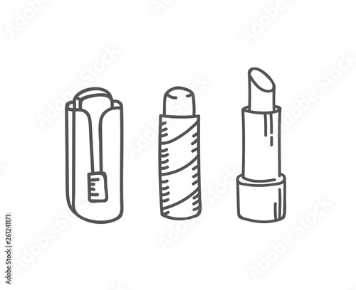 History of lipstick tubes set