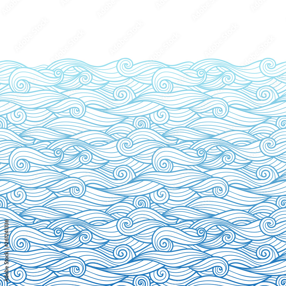Waves pattern horizontally seamless background Waves pattern horizontally seamless background