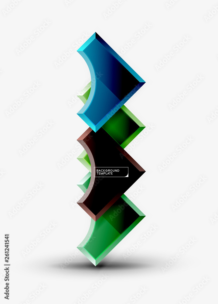 Geometrical 3d shapes background