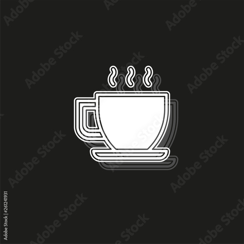 coffee cup or mug icon, coffee - hot drink espresso