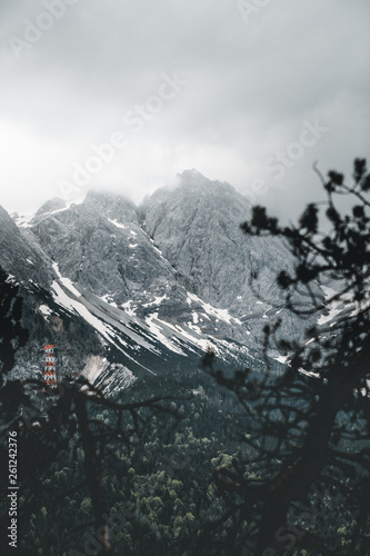 mountain in the fog (Zugspitze)