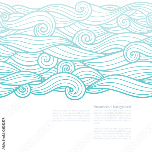 Waves pattern design with copy space