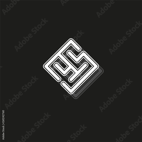 vector maze abstract - puzzle labyrint symbol