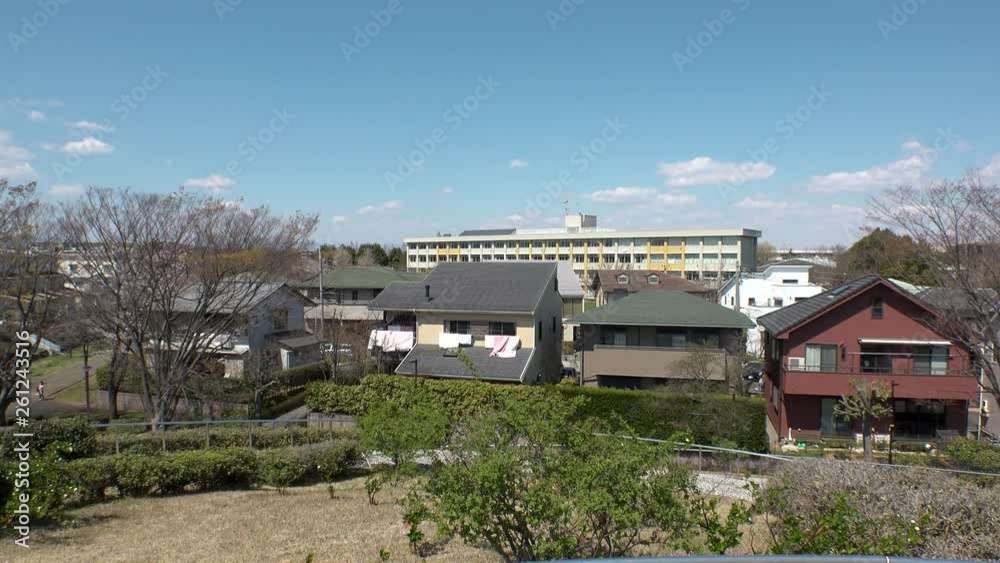 TAMA CITY, TOKYO, JAPAN - CIRCA APRIL 2019 : Scenery of RESIDENTIAL AREA in TAMA CITY. TAMA CITY, TOKYO, JAPAN - CIRCA APRIL 2019 : Scenery of RESIDENTIAL AREA in TAMA CITY.
