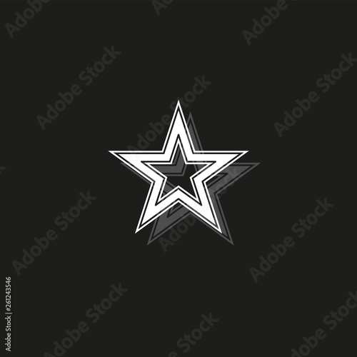 Star icon vector. Classic rank isolated. Trendy flat favorite design. Star web site pictogram  mobile app. Logo