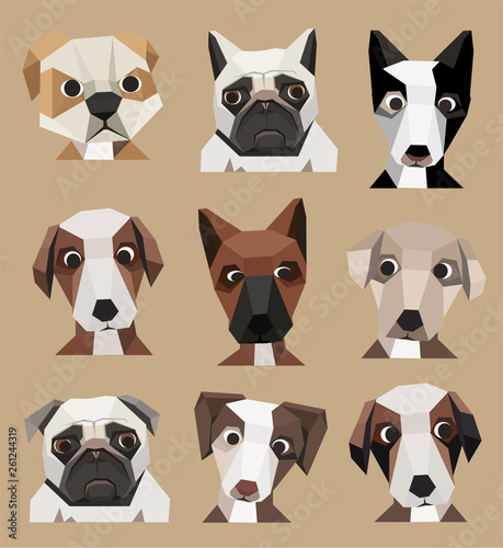 Vector - Cute dogs set