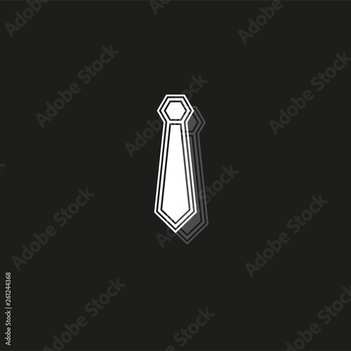 vector cravat icon - tie illustration. fashion wear, clothes textile - fashion apparel