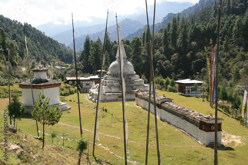 buddhist monument (Chendebji Chorten) in bhutan  photo