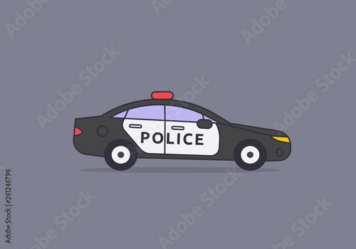 Police car vector flat icon