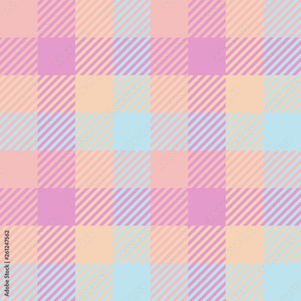 Plaid or tartan vector is background or texture in many color