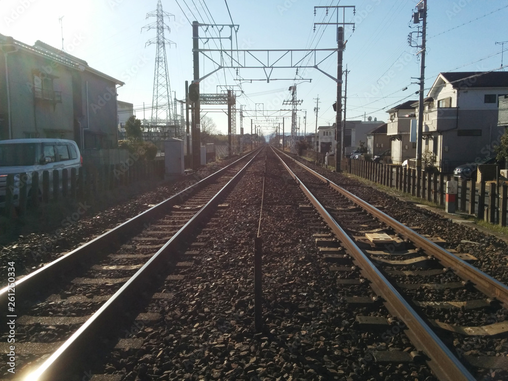 the railway at the early morning / 早朝の鉄路（鉄道・線路）
