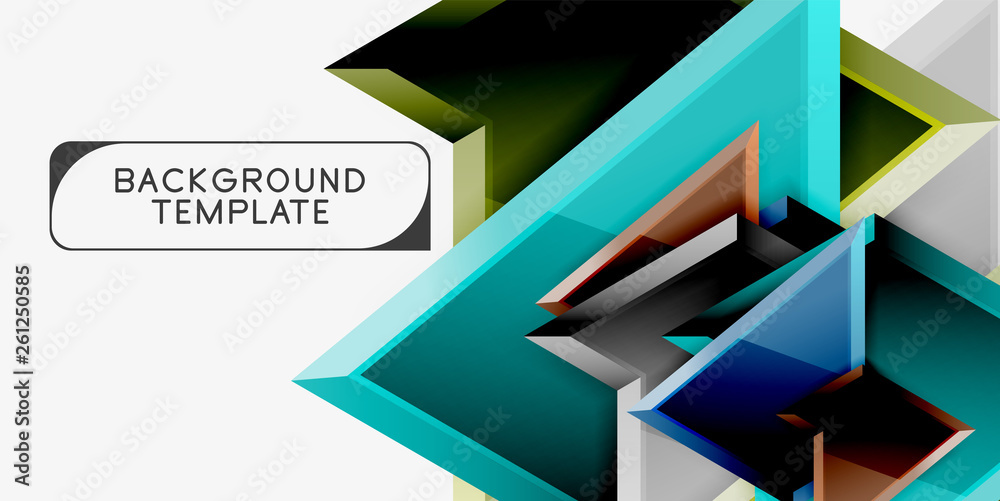 Minimal geometrical triangles with 3d effect abstract background template Minimal geometrical triangles with 3d effect abstract background template