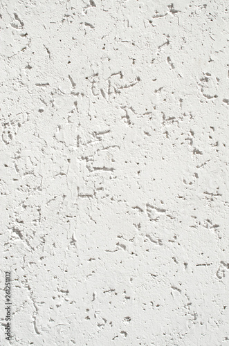 White relief plaster on wall closeup