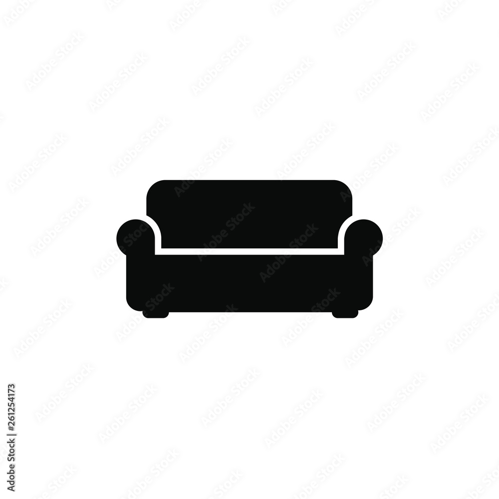 the icon of the sofa. raster illustration the icon of the sofa. raster illustration