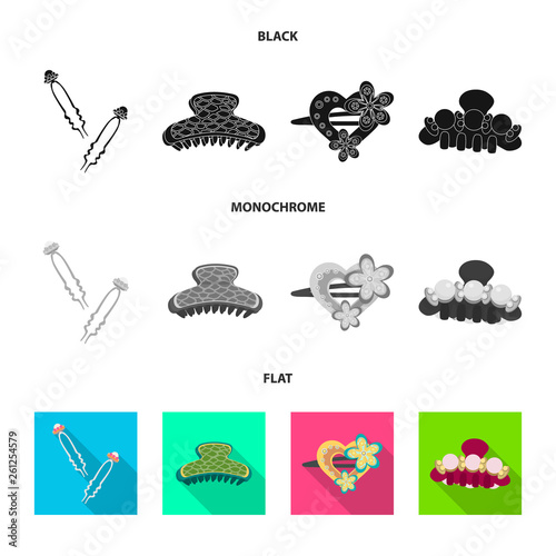 Isolated object of beauty and fashion sign. Collection of beauty and female stock vector illustration.