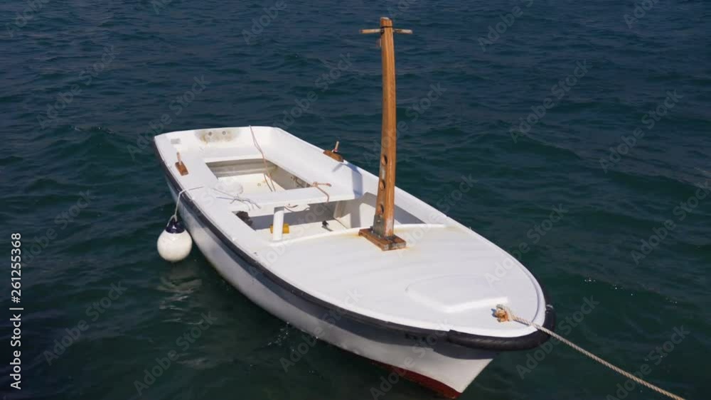 Small fishing boat in the marina.