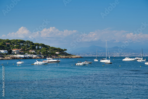 Antibes, France - AUGUST 12, 2018: Yachts on the sea