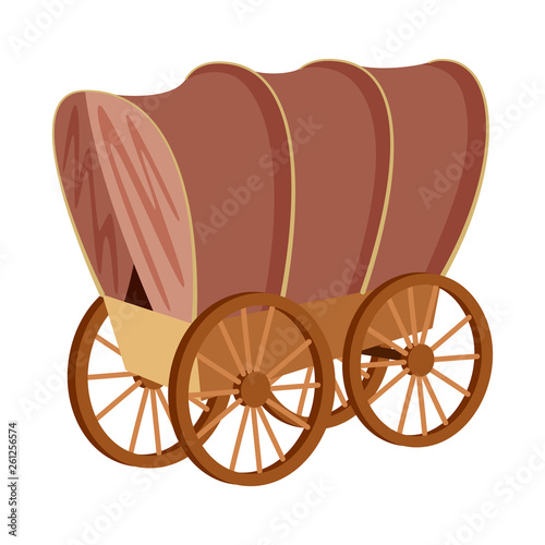 Isolated object of stagecoach and wagon logo. Collection of stagecoach and ride stock symbol for web.