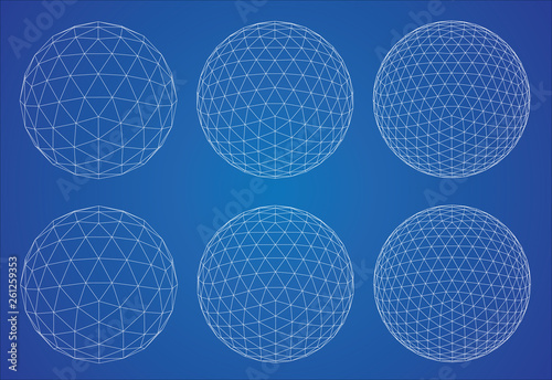 Wireframe spheres 