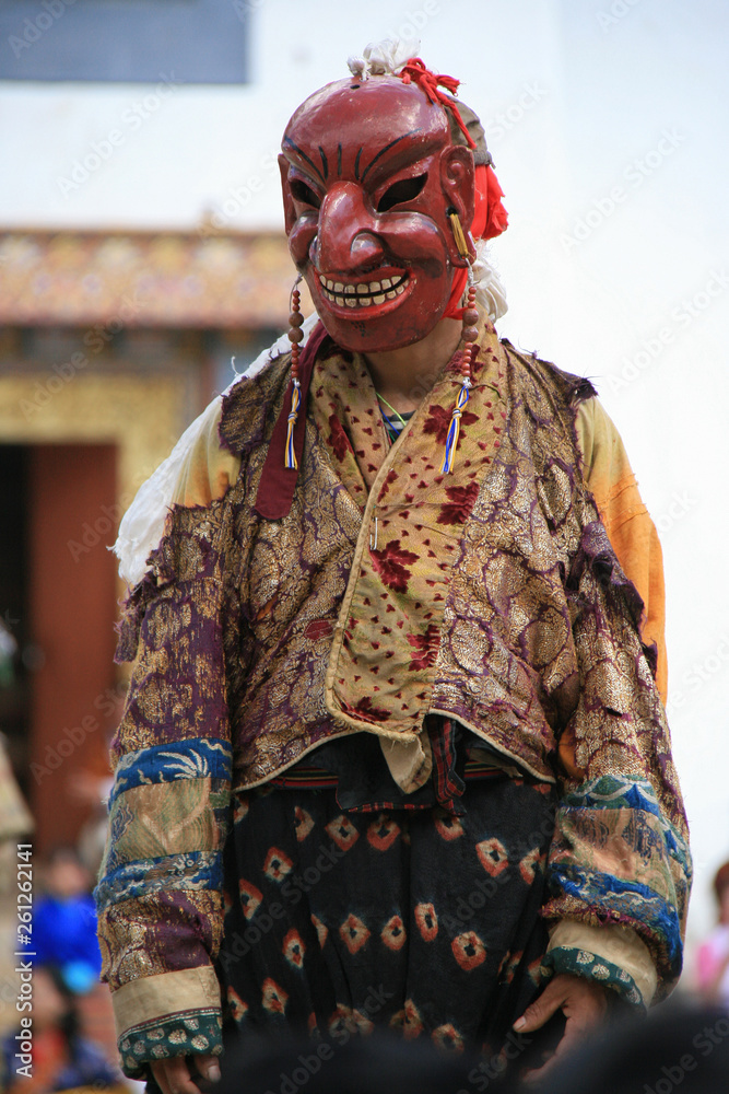 Dancer at a religious festival in Gangtey (Bhutan)