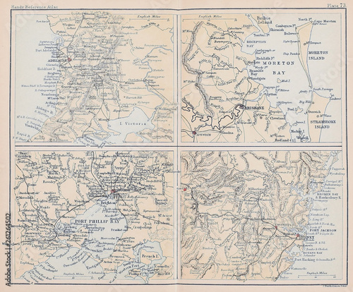 Old map. Engraving image