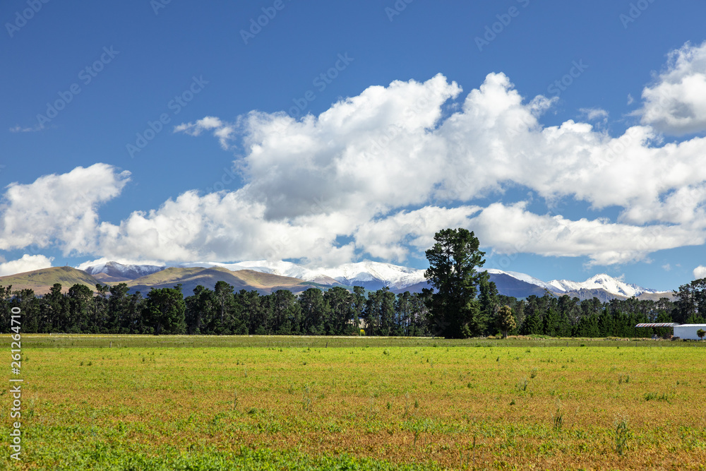 Mountain Alps scenery in south New Zealand