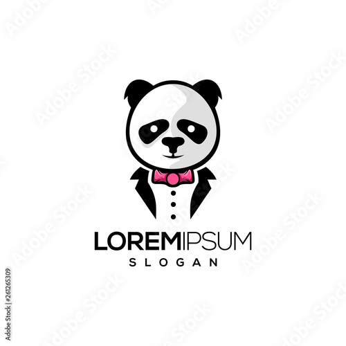 panda logo design illustration ready to use