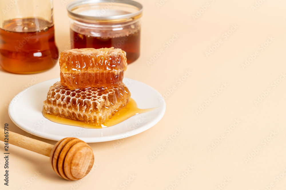 honey and fresh honeycombs honey and fresh honeycombs