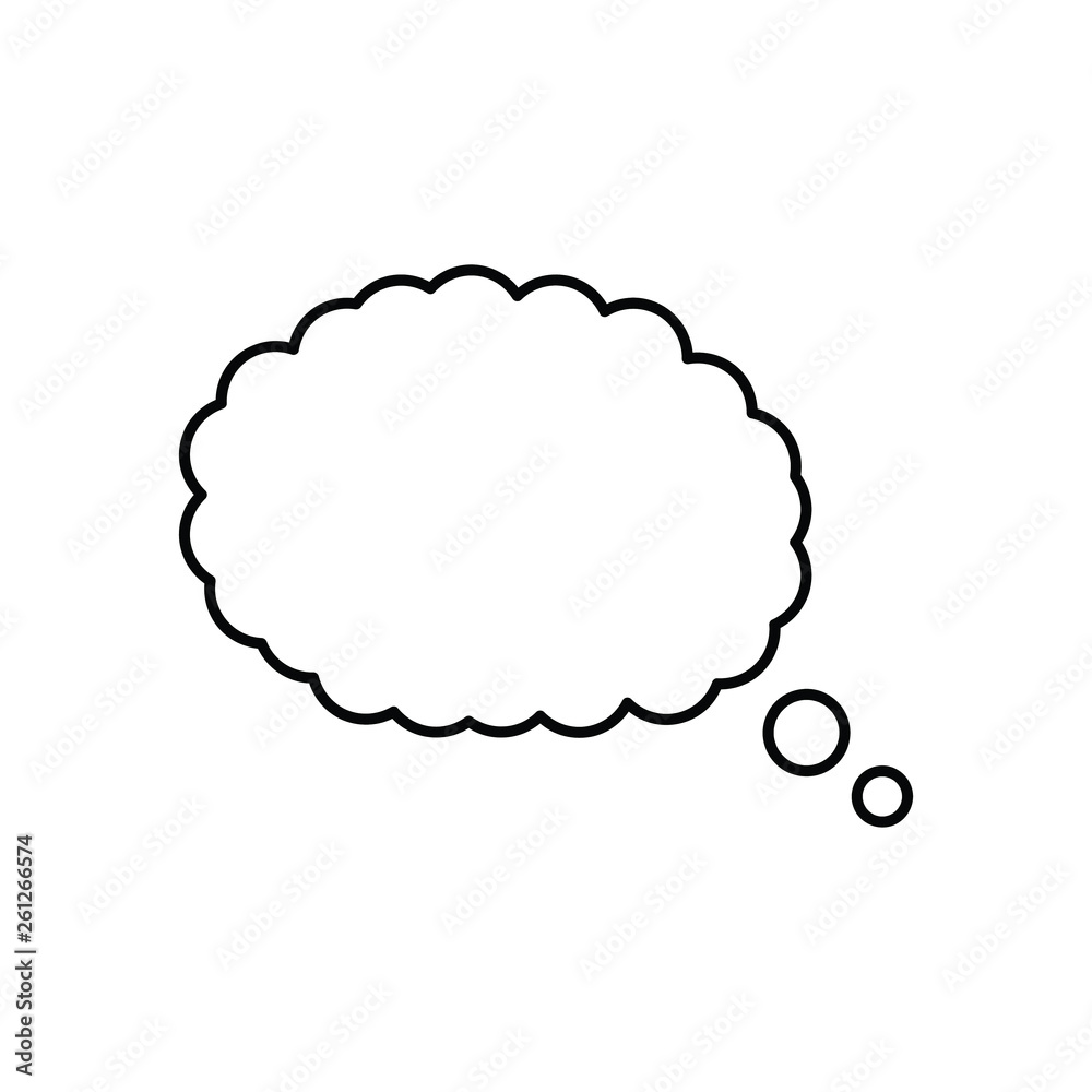 Thoughts bubble. Speech window. Dialogue frame for comics Thoughts bubble. Speech window. Dialogue frame for comics
