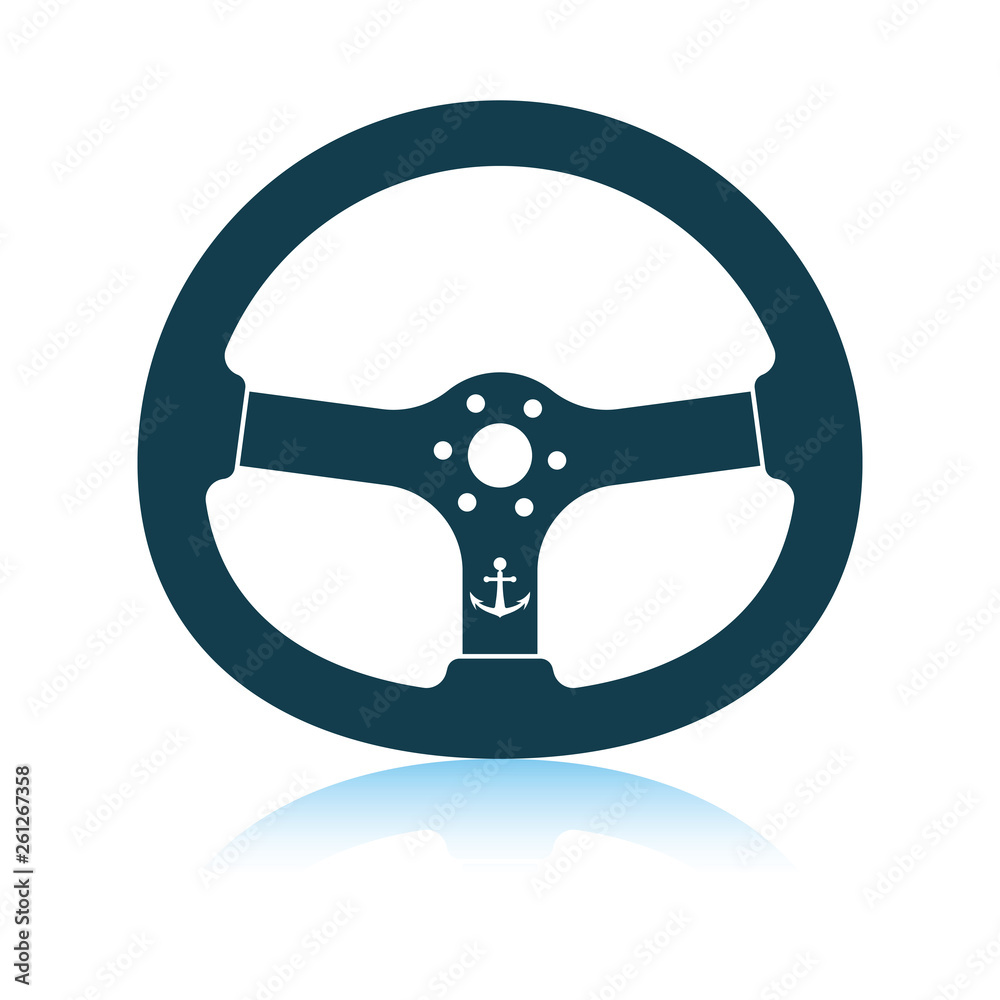 Obraz premium Icon of steering wheel