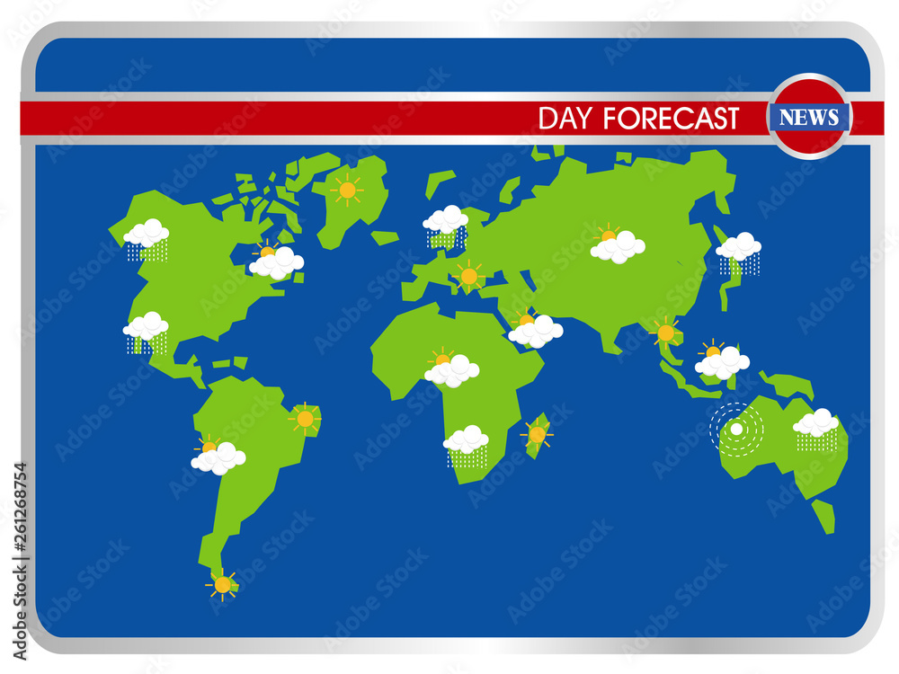 Obraz premium Vector Weather reporter