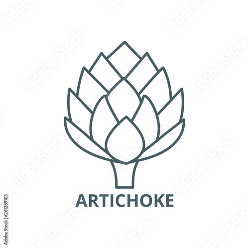 Artichoke line icon, vector. Artichoke outline sign, concept symbol, illustration