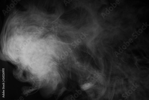 White Smoke on a black background