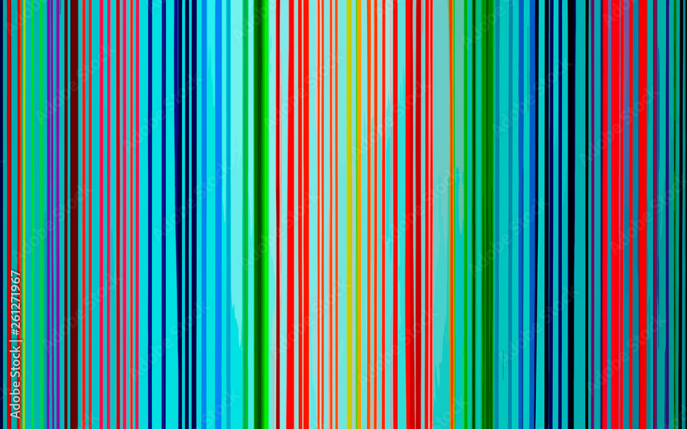 Fototapeta premium Texture of bright colorful striped wallpaper, vector illustration. 