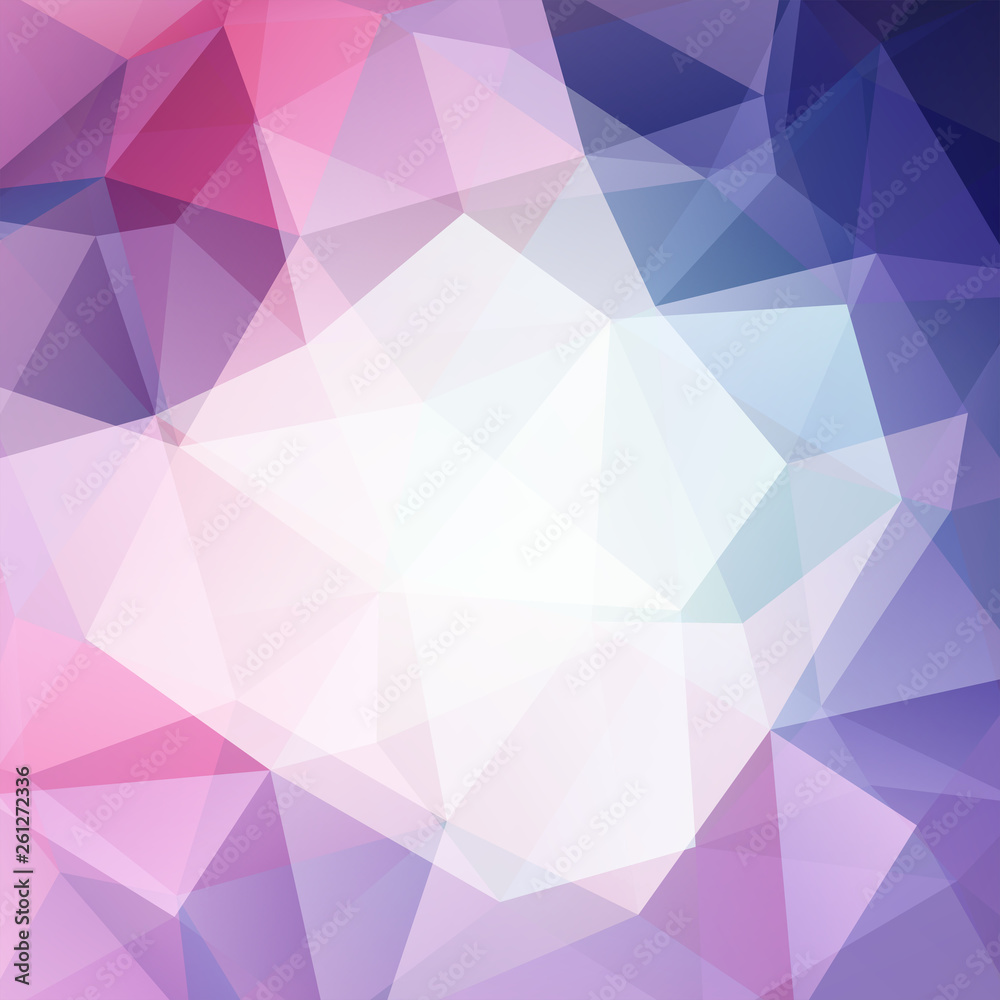 Background made of white, pink, blue triangles. Square composition with geometric shapes. Eps 10 Background made of white, pink, blue triangles. Square composition with geometric shapes. Eps 10