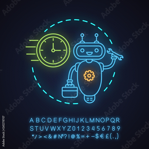 Problem fixing neon light concept icon