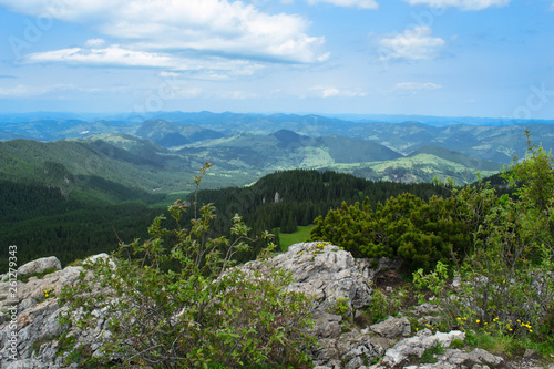 mountain landscape in the romanian carpathians