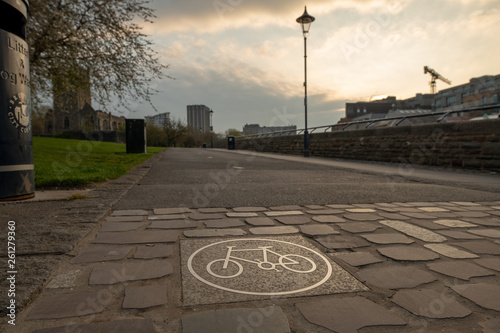 Cycle path in Bristol  UK