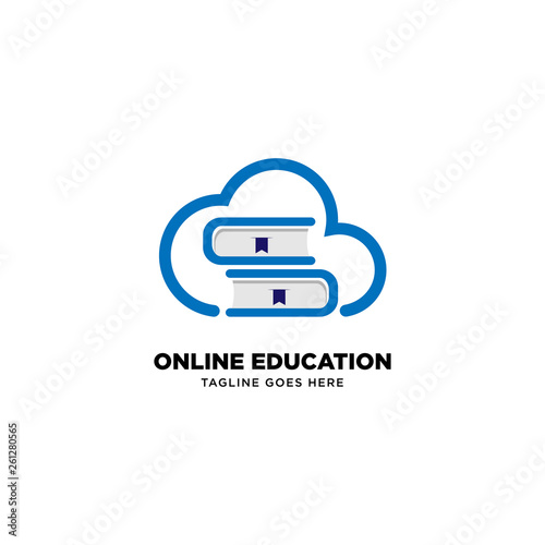 Online Education logo template, vector illustration icon element - Vector