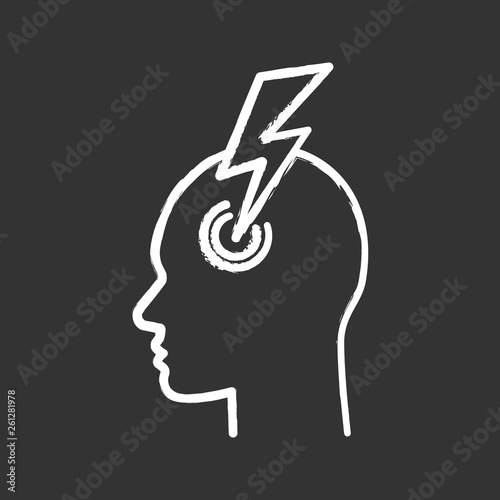 Migraine chalk icon