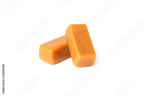 Obraz na płótnie Milk sweets isolated on white background.